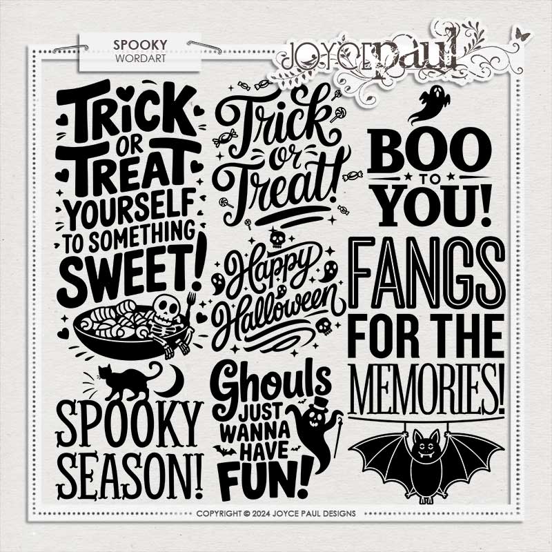 Spooky - WordArt by Joyce Paul Designs