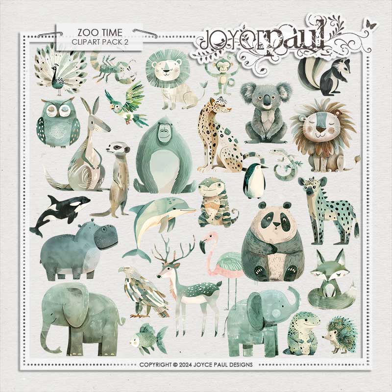 Zoo Time - Clipart 2 by Joyce Paul