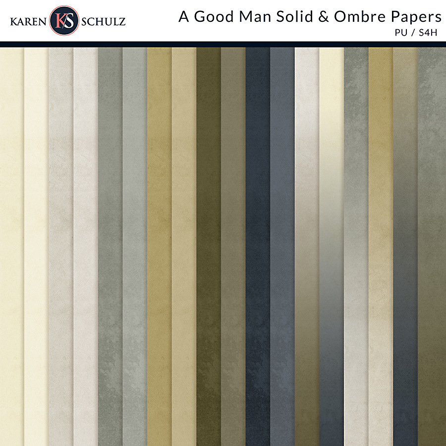 A Good Man Solid and Ombre Papers