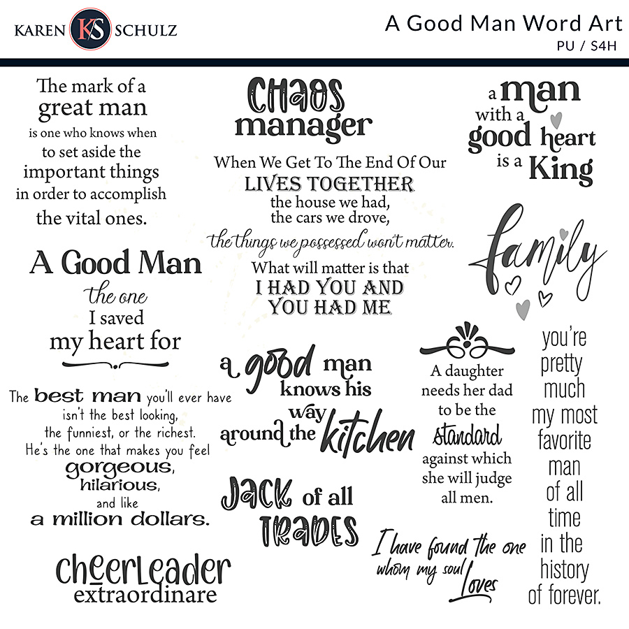 A Good Man Word Art