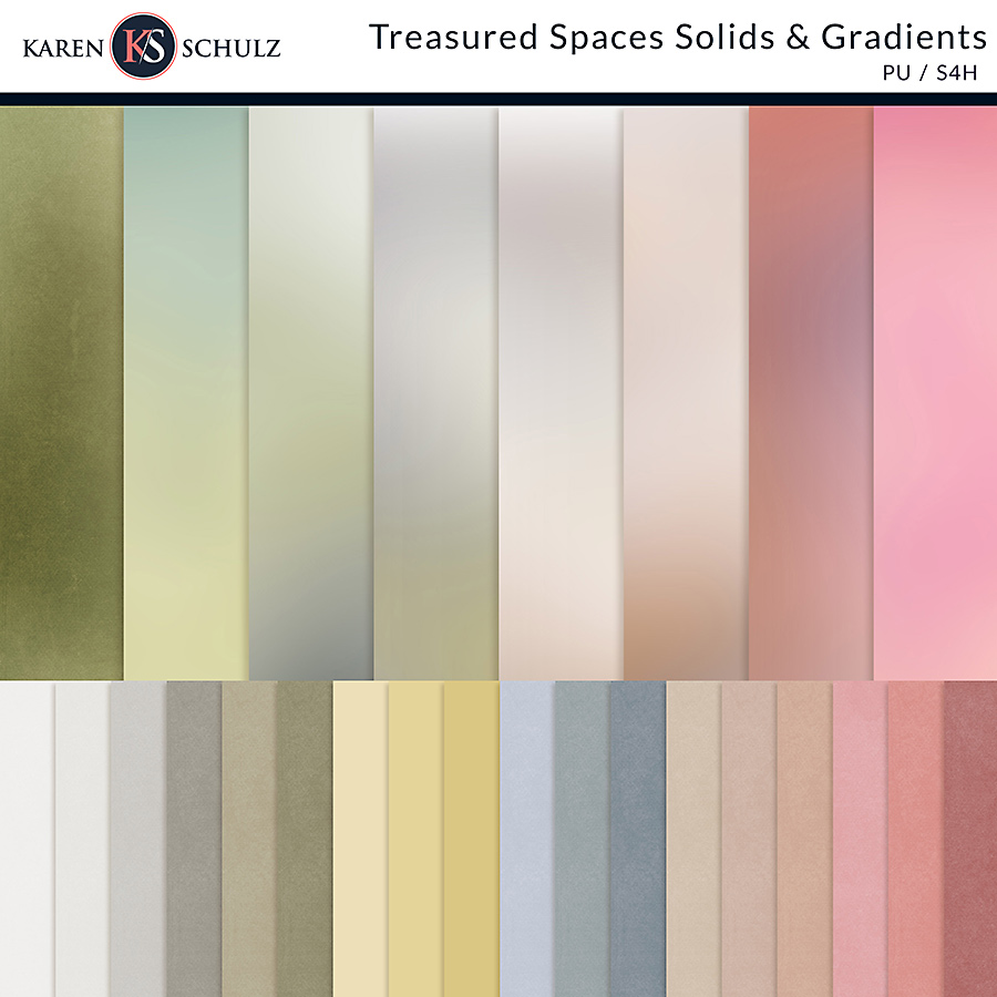 Treasured Spaces Gradient and Solid Papers 