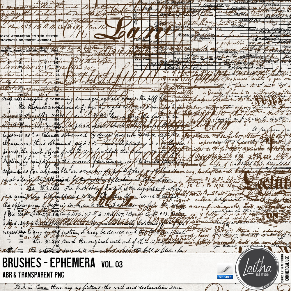 Ephemera Brushes & Stamps Vol. 03