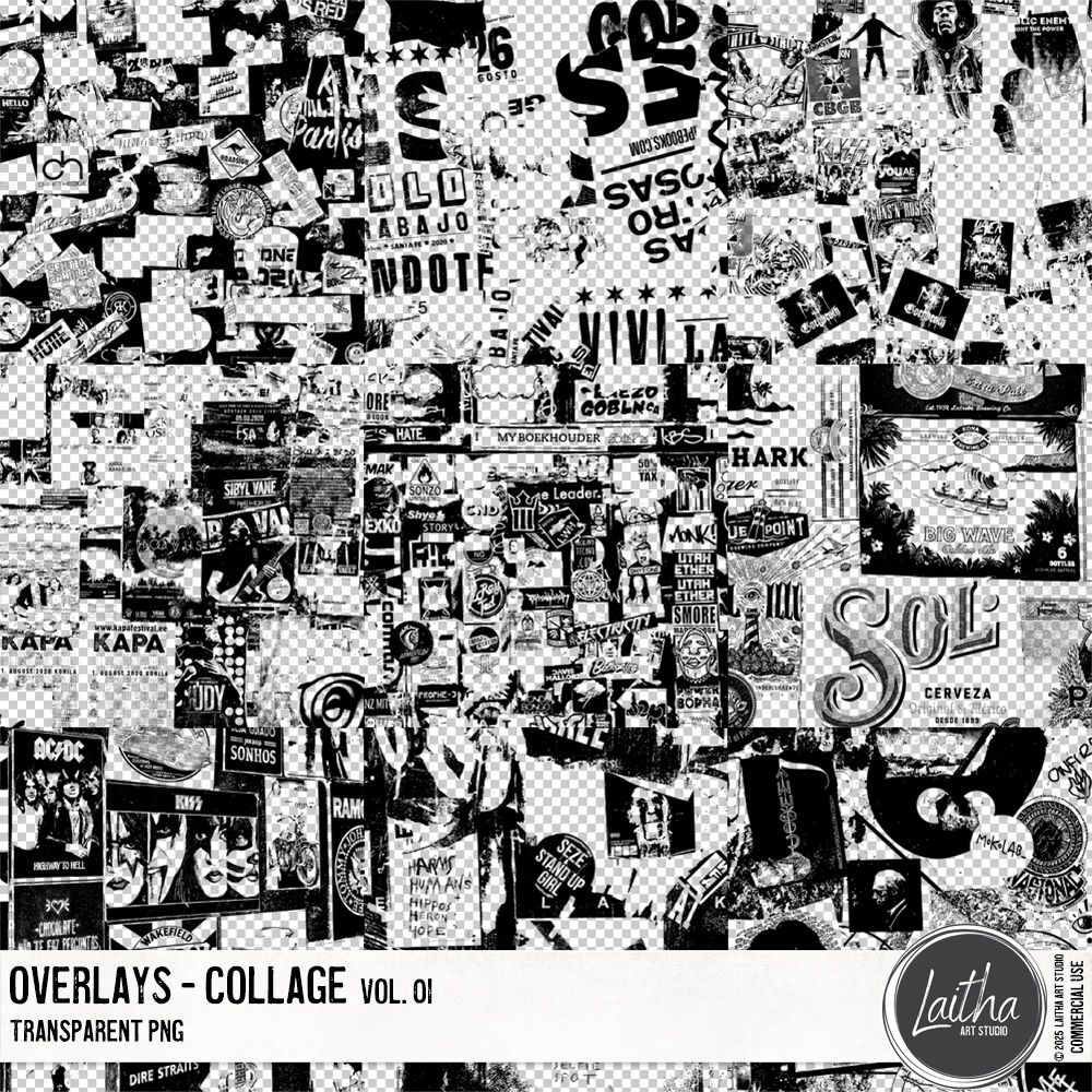 Collage Overlays Vol. 01