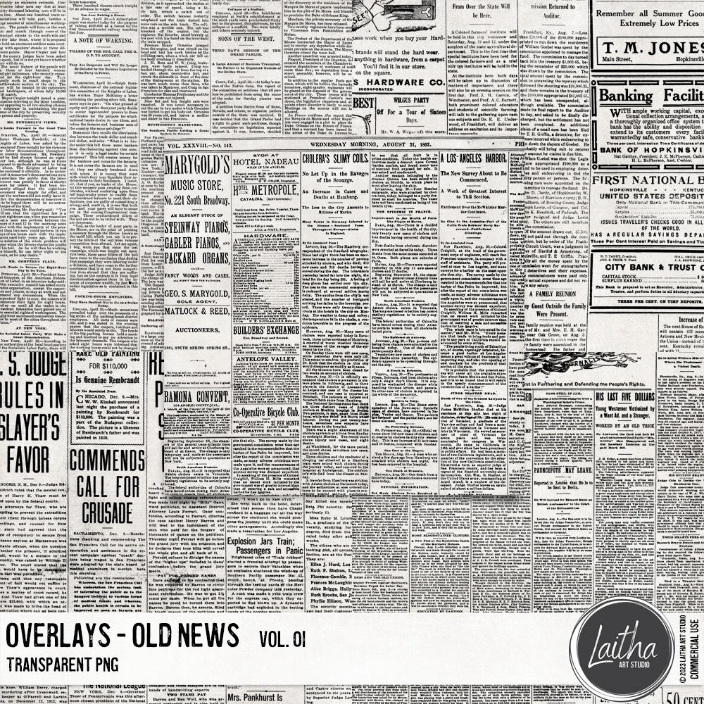 Old News Overlays Vol. 01