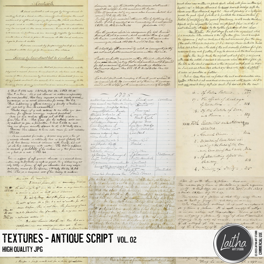 Antique Script Textures Vol. 02