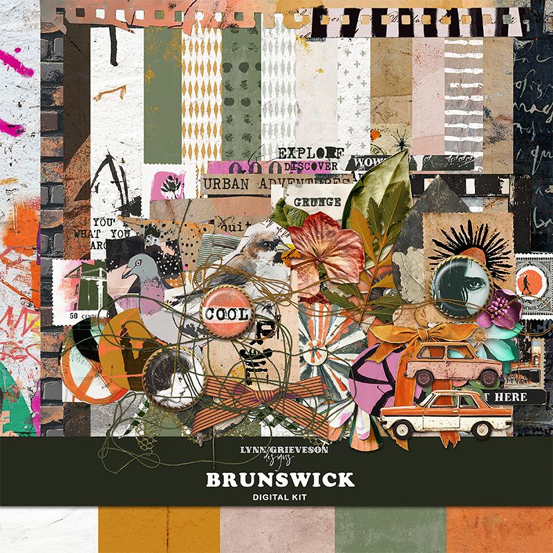 Brunswick Digital Scrapbooking Kit by Lynn Grieveson