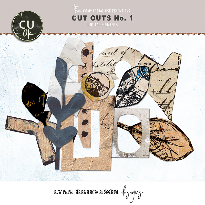 Cut Outs No1 commercial use elements for digital scrapbooking