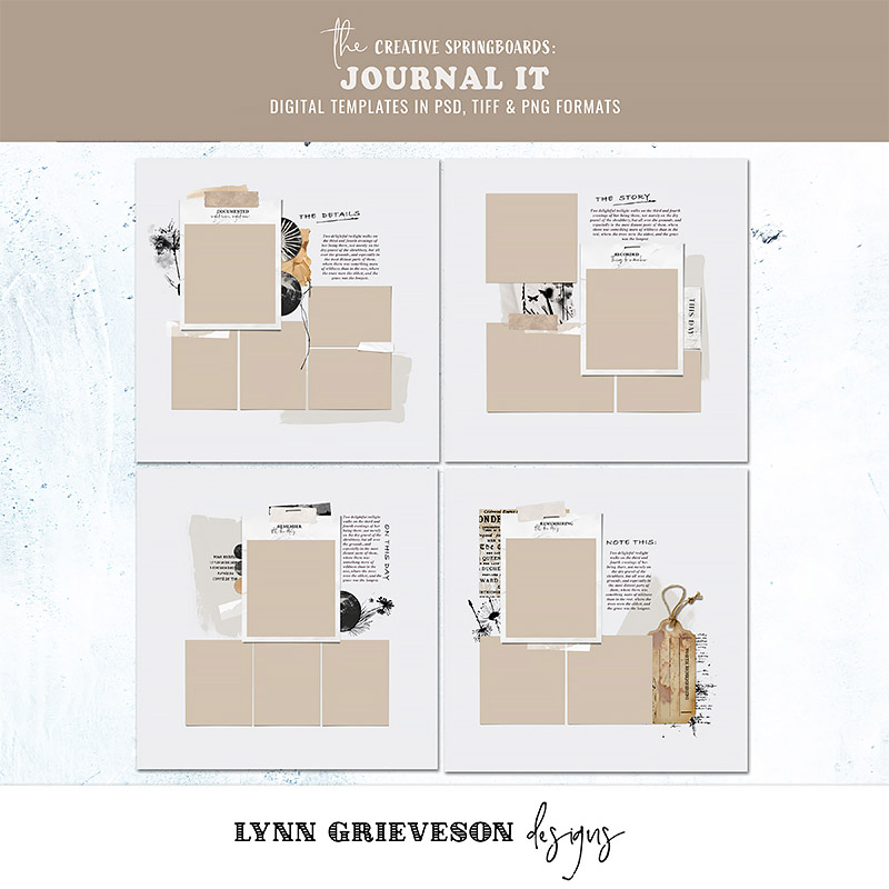 Journal It Digital Scrapbooking templates