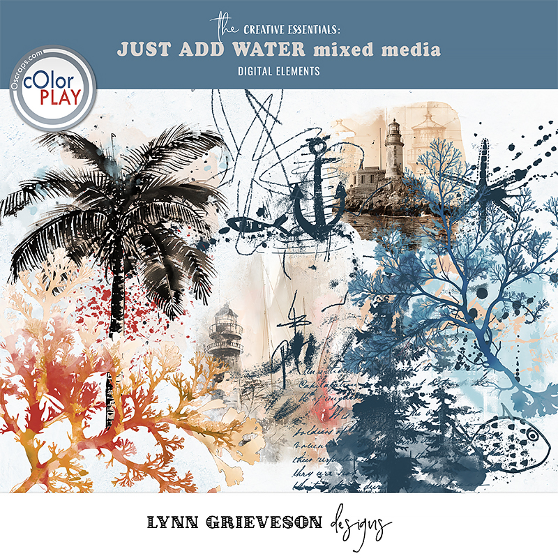 Just Add Water Digital Scrapbooking Mixed Media 