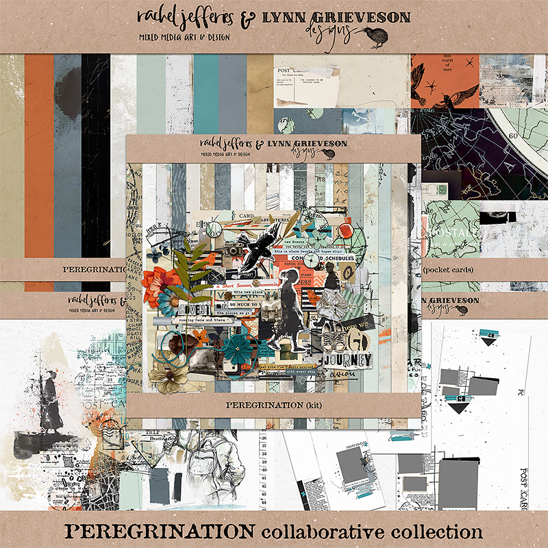 Peregrination Digital Scrapbooking Collection by Rachel Jefferies and Lynn Grieveson