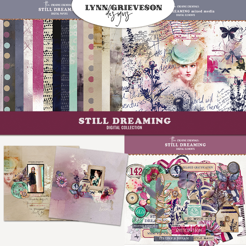 Still Dreaming Digital Scrapbooking Collection by Lynn Grieveson