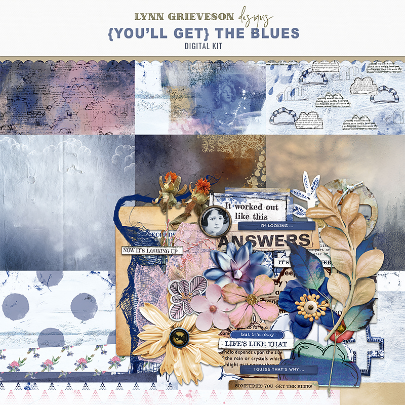 The Blues Digital Scrapbooking Kit