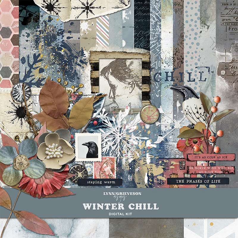 Winter Chill Digital Scrapbooking Kit by Lynn Grieveson 