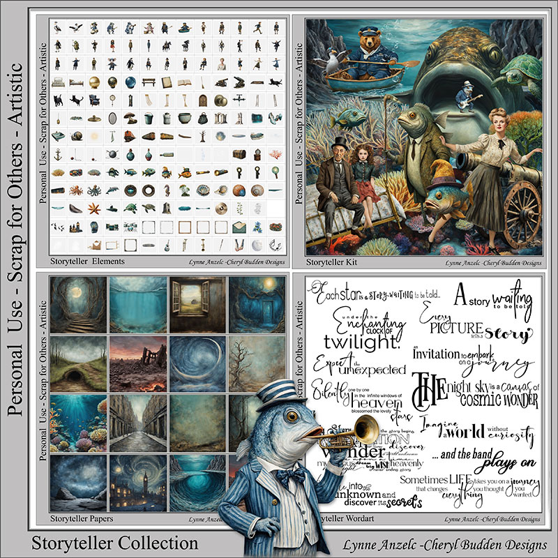 Storyteller Digital Scrapbook Collection by Lynne Anzelc