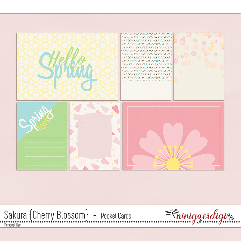 Sakura {Cherry Blossom} Pocket Cards by ninigoesdigi