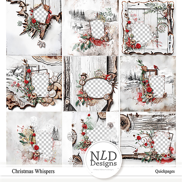 Christmas Whispers Quickpages By NLD Designs