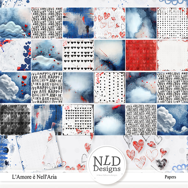 L'Amore e Nell'Aria/Love Is In The Air Papers By NLD Designs