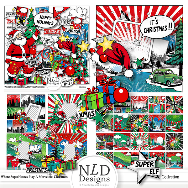 Where Superheroes Play A Marvelous Christmas Collection By NLD Designs