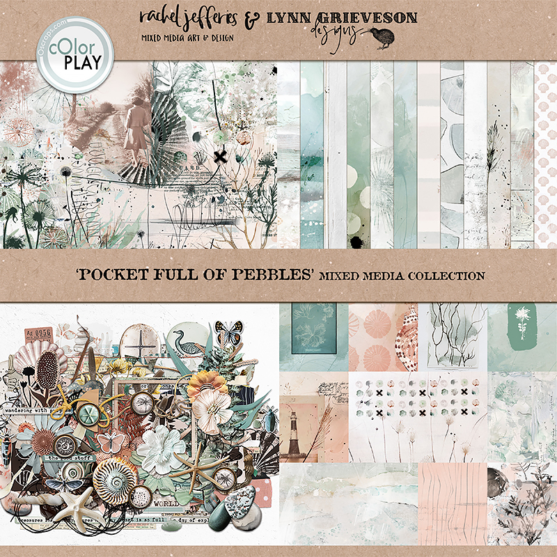 Pocket Full of Pebbles Digital Scrapbooking Collection by Rachel Jefferies and Lynn Grieveson