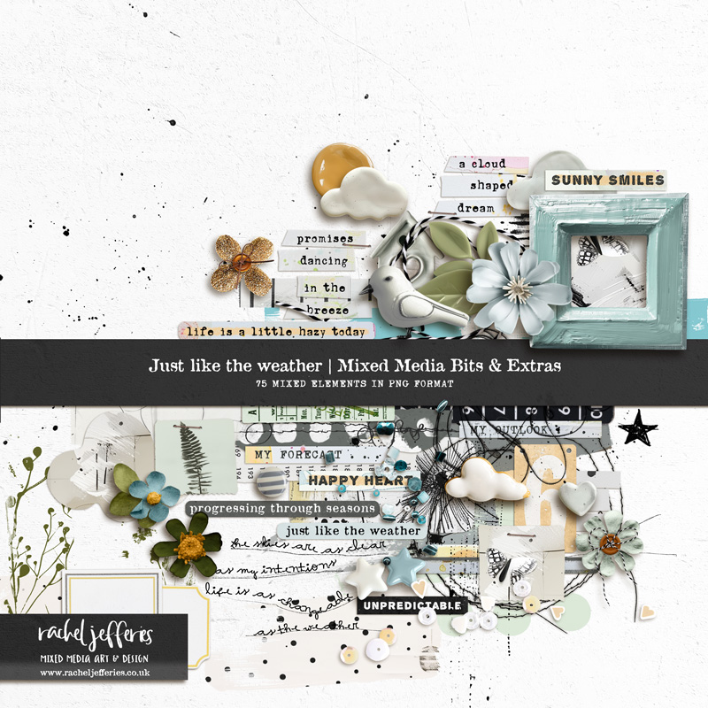Just like the Weather | Mixed Media Bits and Extras by Rachel Jefferies