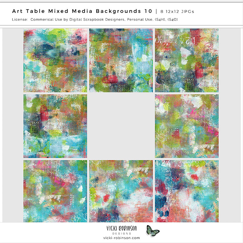 Art Table Mixed Media Backgrounds 10