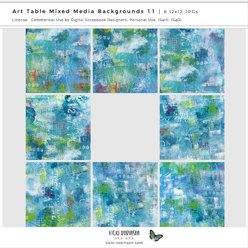 Art Table Mixed Media Backgrounds 11