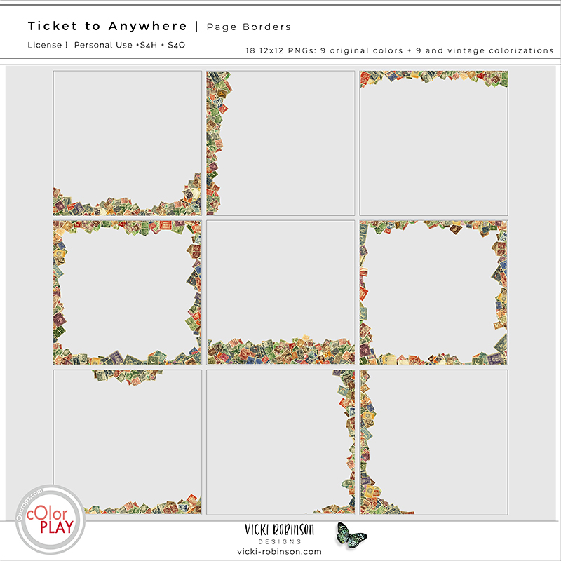 Ticket To Anywhere Page Borders