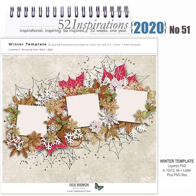 52 Inspirations 2020 no 51 Winter Template by Vicki Robinson