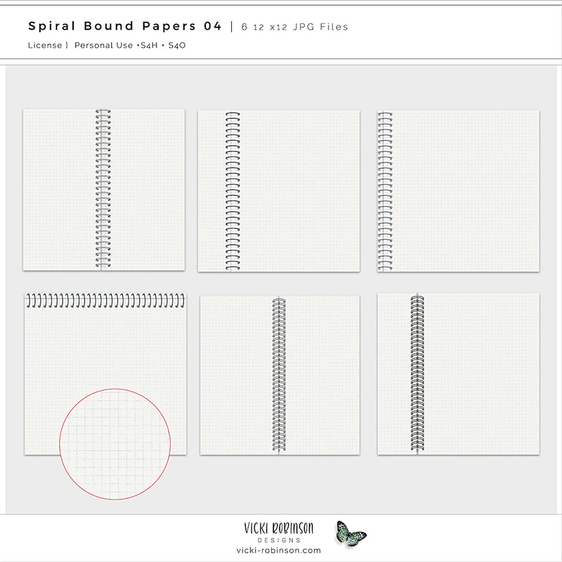 Spiral Bound Notebook Papers 04