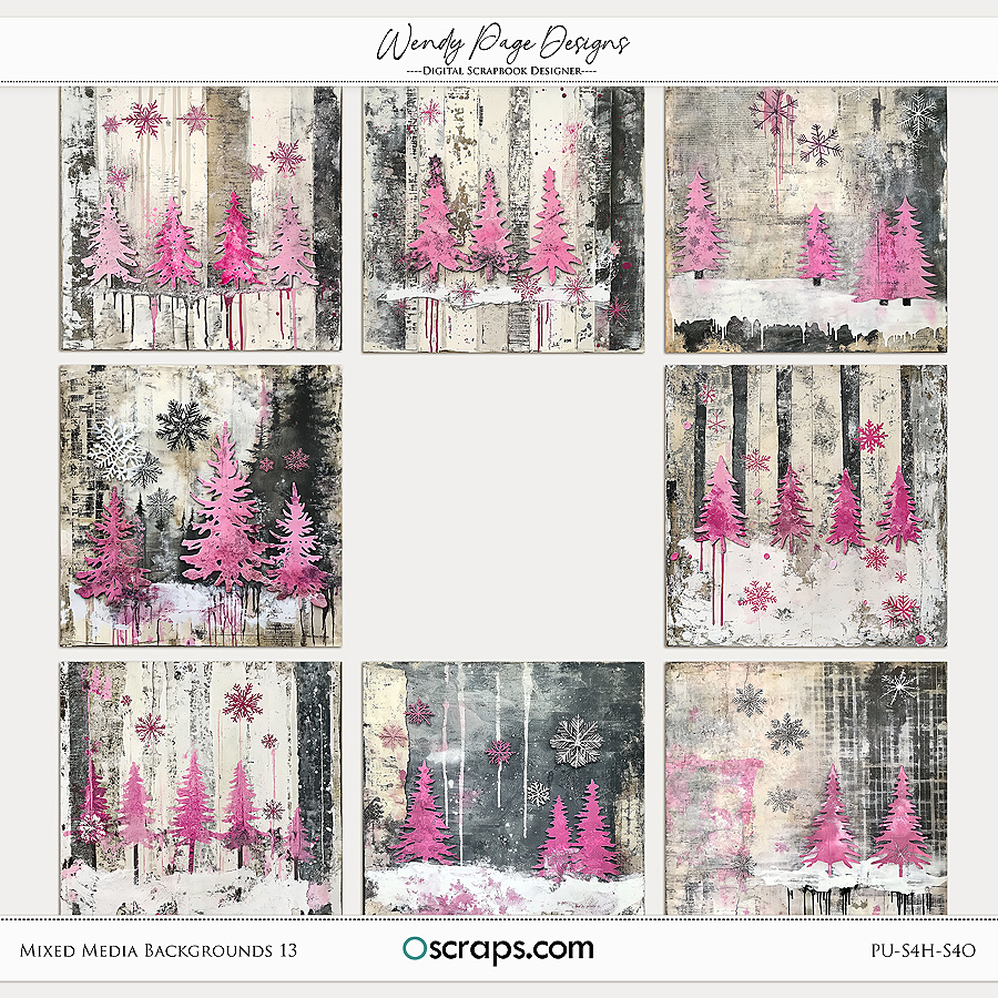 Mixed Media Backgrounds 13 by Wendy Page Designs  