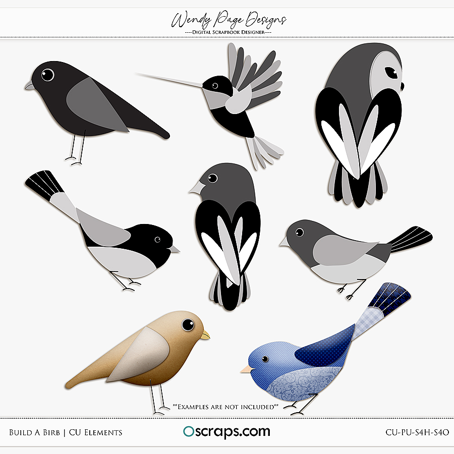 Build A Birb Layered Elements (CU) by Wendy Page Designs  