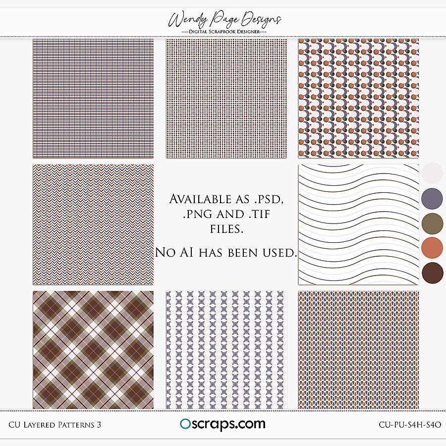 CU Layered Patterns 3 by Wendy Page Designs  