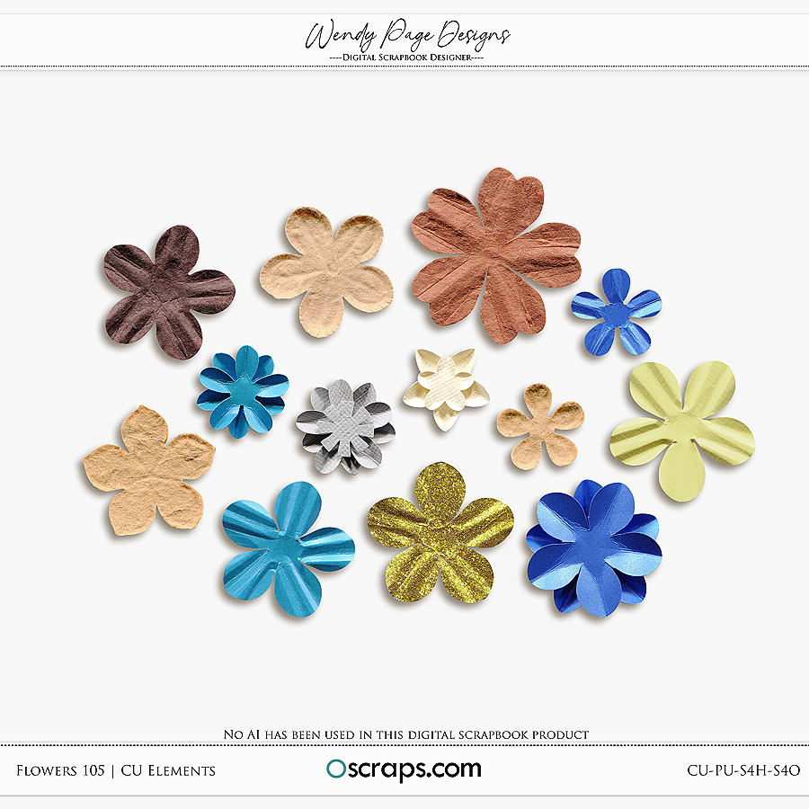 Flowers 105 (CU) by Wendy Page Designs    