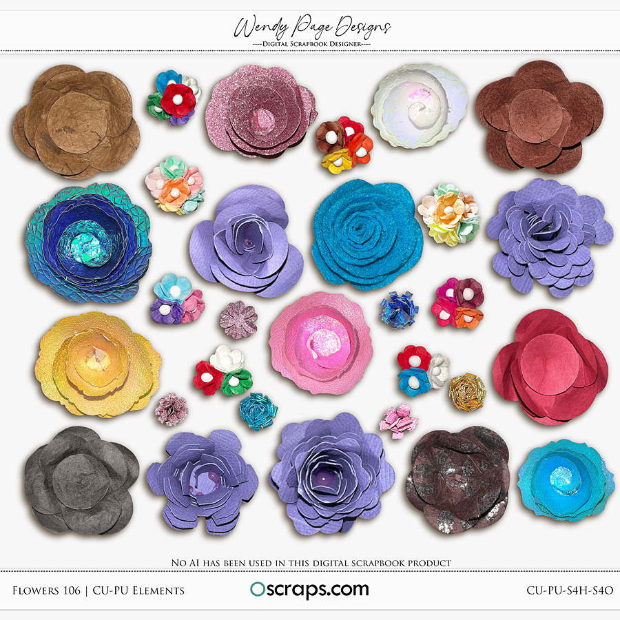 Flowers 106 (CU) by Wendy Page Designs   