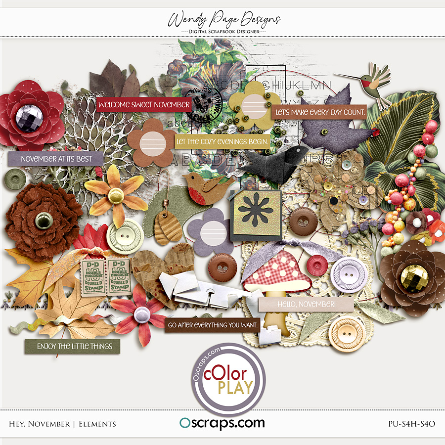 Hey November Elements by Wendy Page Designs   