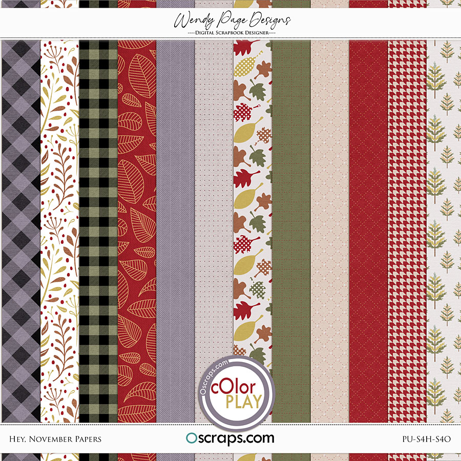 Hey November Papers by Wendy Page Designs    