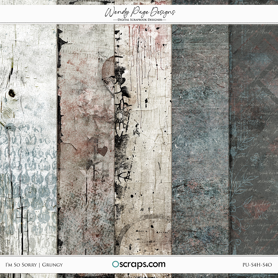 I'm So Sorry grungy by Wendy Page Designs  