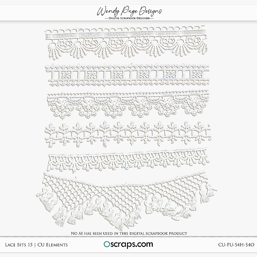 Lace Bits 15 (CU) by Wendy Page Designs  