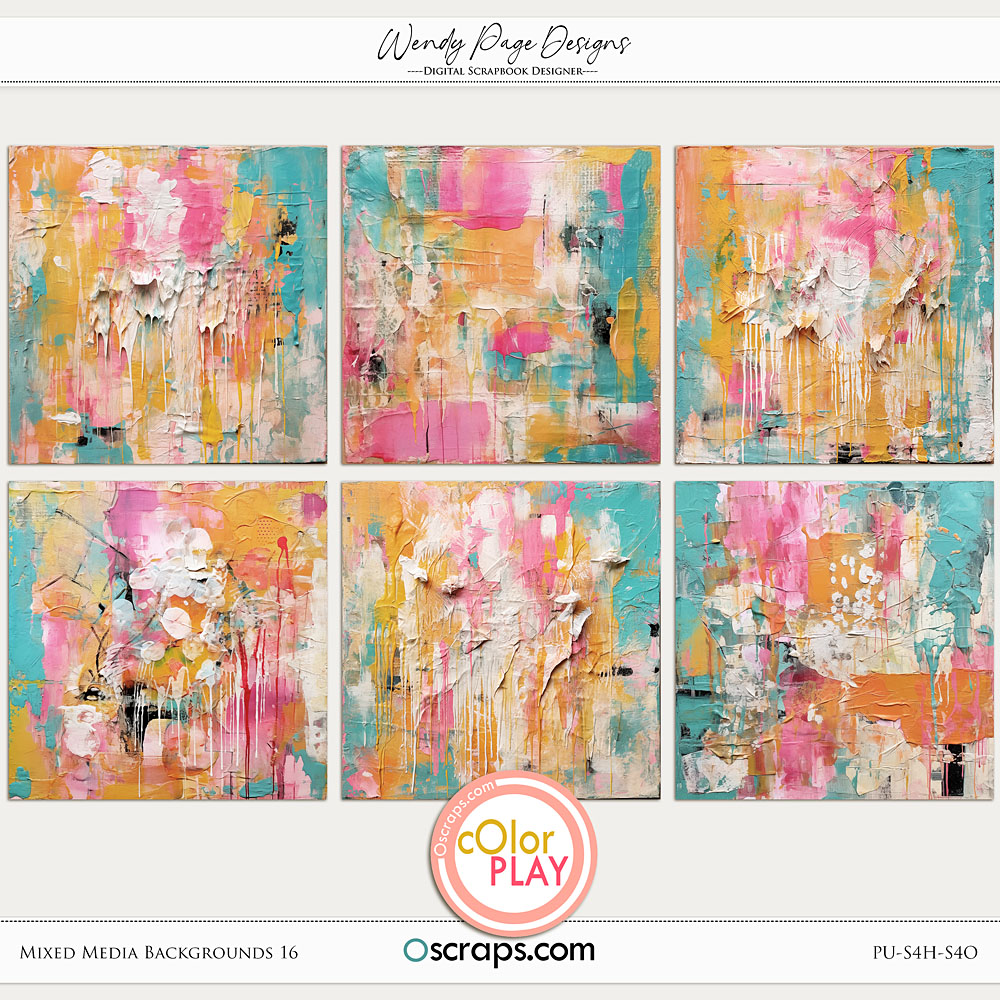 Mixed Media Backgrounds 16 by Wendy Page Designs  