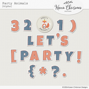 Party Animals Scrapbook Alpha by Karen Chrisman