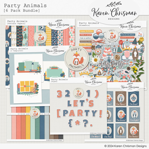 Party Animals Scrapbook Bundle by Karen Chrisman