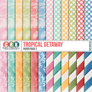 Tropical Getaway - Paper Pack 2 by CRK 