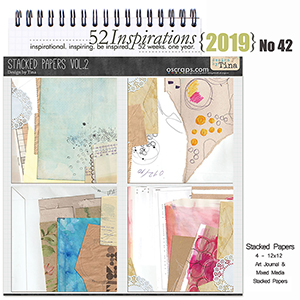 52 Inspirations 2019 No 42 Stacked Papers Vol 2 by Design by Tina 