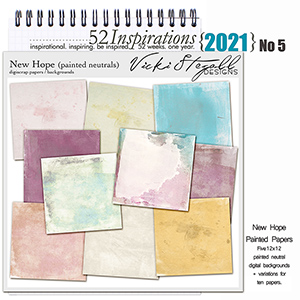 52 Inspirations 2021 No 05 New Hope Painted Scrapbook Papers