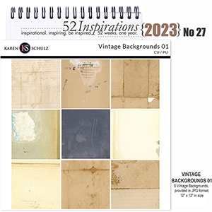 52 Inspirations 2023 no 27 Vintage Backgrounds 01 by Karen Schulz