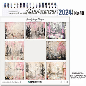 52 Inspirations 2024 no 48 Mixed Media Backgrounds 12 by Wendy Page Designs