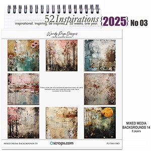 52 Inspirations 2025 no 03 Mixed Media Backgrounds 14 by Wendy Page Designs 