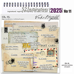 52 Inspirations 2025 No 11 Oh Hi Digiscrap Pack by Vicki Stegall