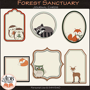 Forest Sanctuary Journal Cards by ADB Designs