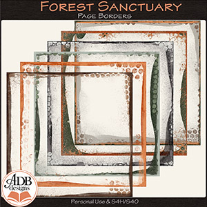 Forest Sanctuary Page Borders by ADB Designs